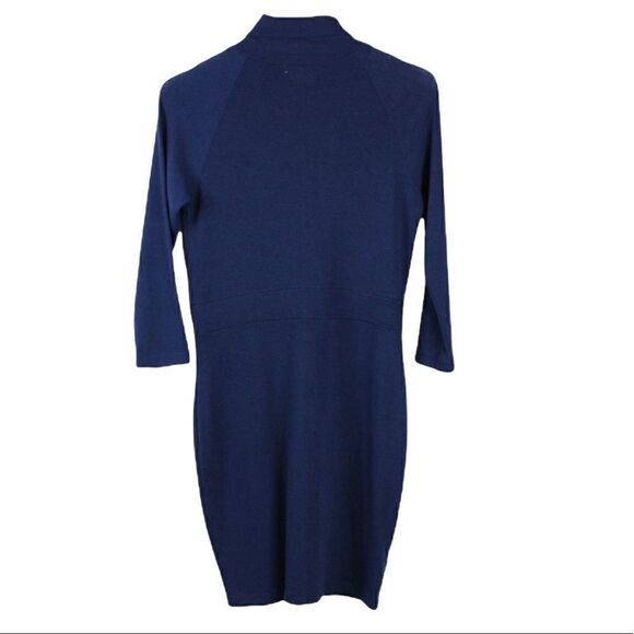 Green Envelope Knit Midi Dress in Dark Blue Size Medium - Picture 2 of 4